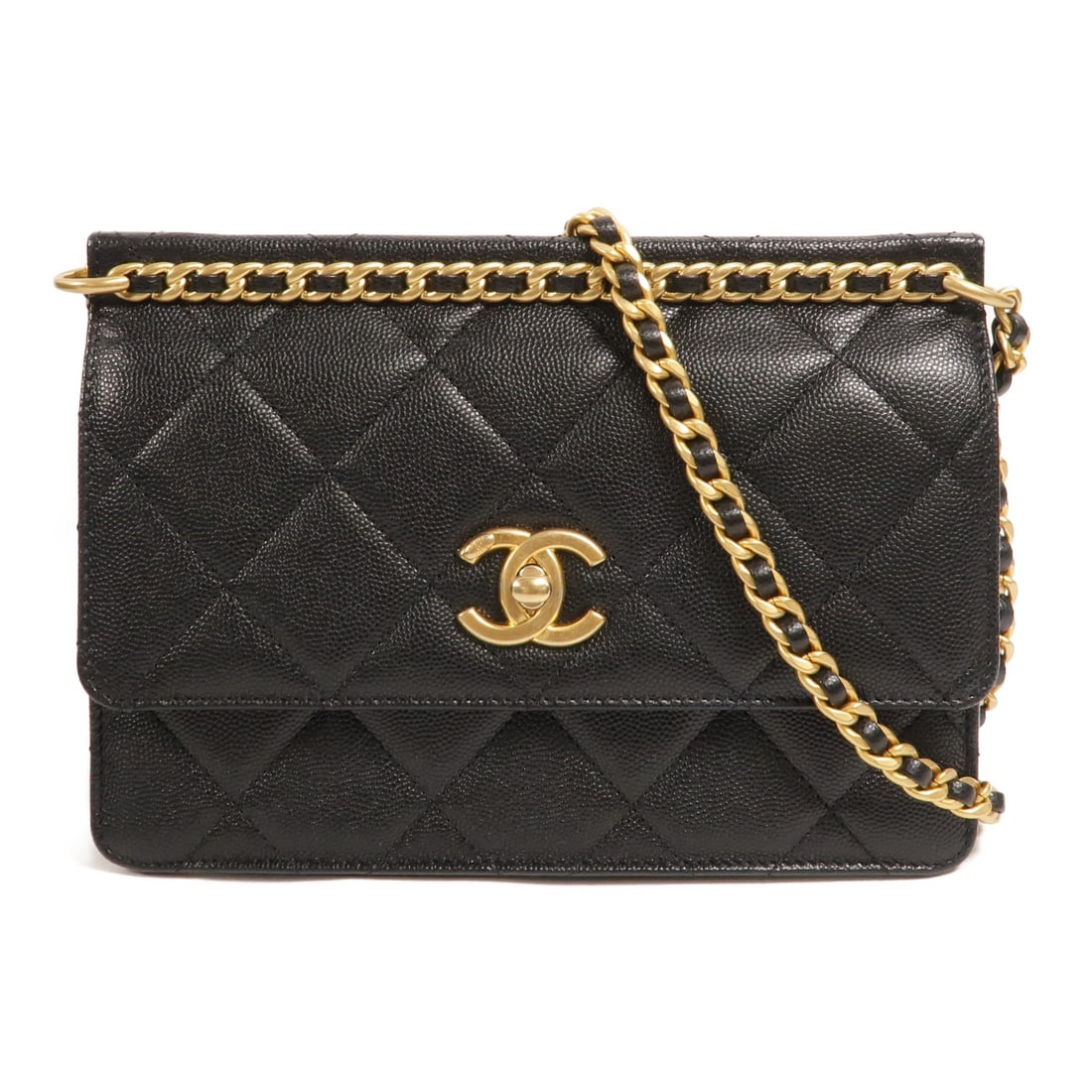 CHANEL AS4169 Small Flap Shoulder Bag Black Calfskin GHW: CHANEL AS4169 Small Flap Shoulder Bag Black Calfskin GHW Small flap shoulder bag in black calfskin leather with a CC turn-lock closure and an interior zip pocket. This women's bag includes a storage b
