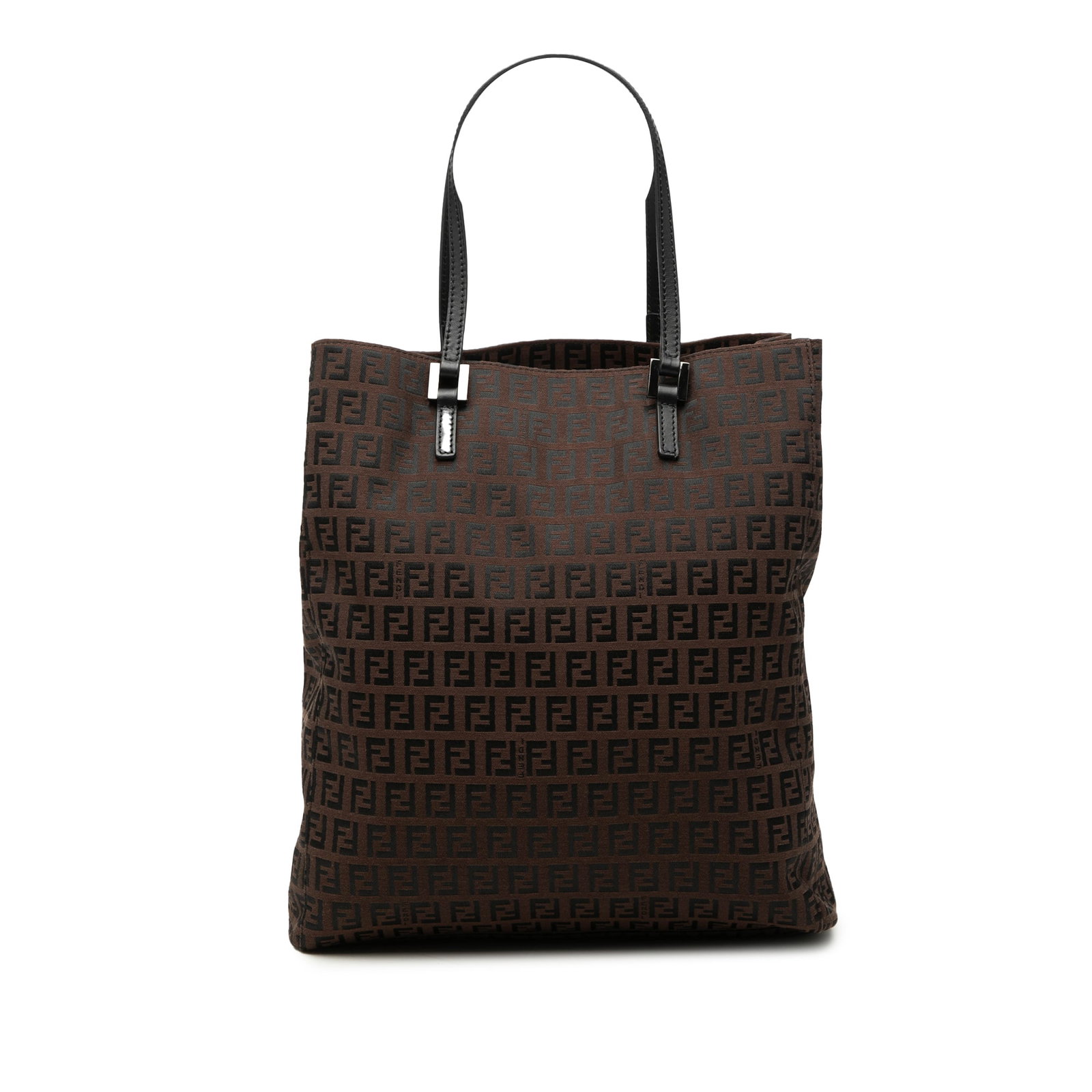 Fendi Zucchino Brown Canvas Tote Bag Made in Italy: Fendi Zucchino Brown Canvas Tote Bag Made in Italy Fendi Zucchino canvas tote in brown with flat leather handles, an open top, and interior zip and slip compartments. Made in Italy. Condition B+ with 