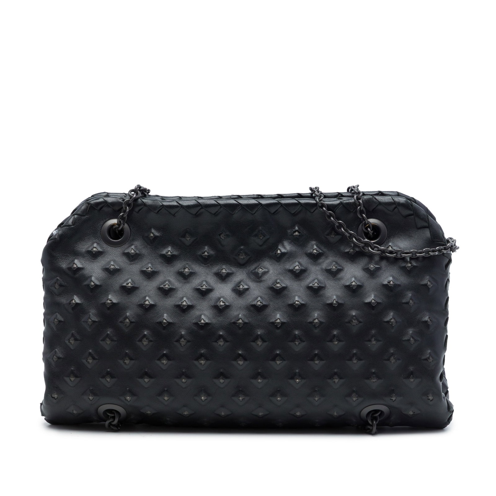Bottega Veneta Duo Shoulder Bag in Black Studded Nappa Leather (1 of 6)