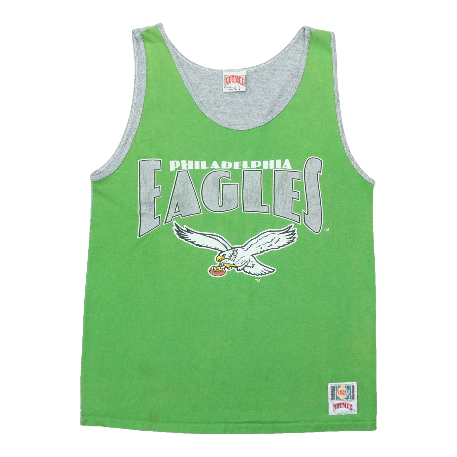 Nutmeg Philadelphia Eagles Reversible Cotton Tank Top 1990s Medium (1 of 4)