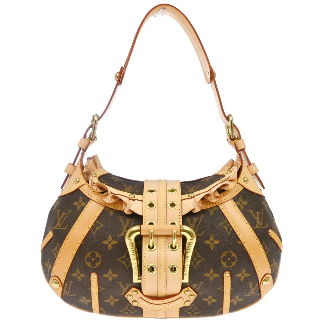 Louis Vuitton Leonor Monogram Canvas Handbag Brown Spain M92394: Louis Vuitton Leonor Monogram Canvas Handbag Brown Spain M92394 Vintage Louis Vuitton Leonor handbag in Monogram canvas with leather trim and a brown exterior. This medium top-handle bag features a bu