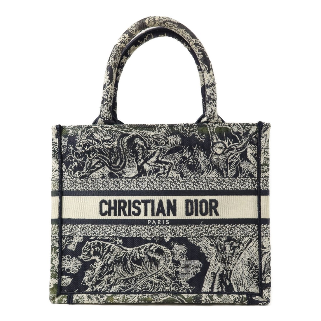 Dior CD Book Tote Small Blue Oblique Handbag: Dior CD Book Tote Small Blue Oblique Handbag Christian Dior CD Book Tote small handbag in blue Oblique. This women's handbag shows reasonable wear and tear consistent with condition grade B. Accessori