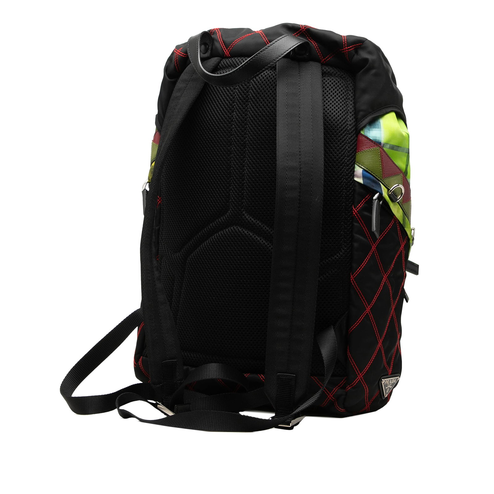 Prada Tessuto Patch Nylon Backpack Green - 2