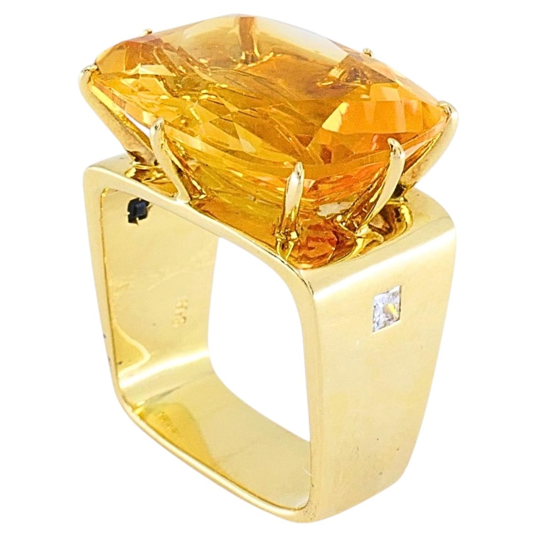 H. Stern Sunrise Cocktail Ring 18k Gold Citrine Diamond Size 6 (1 of 12)
