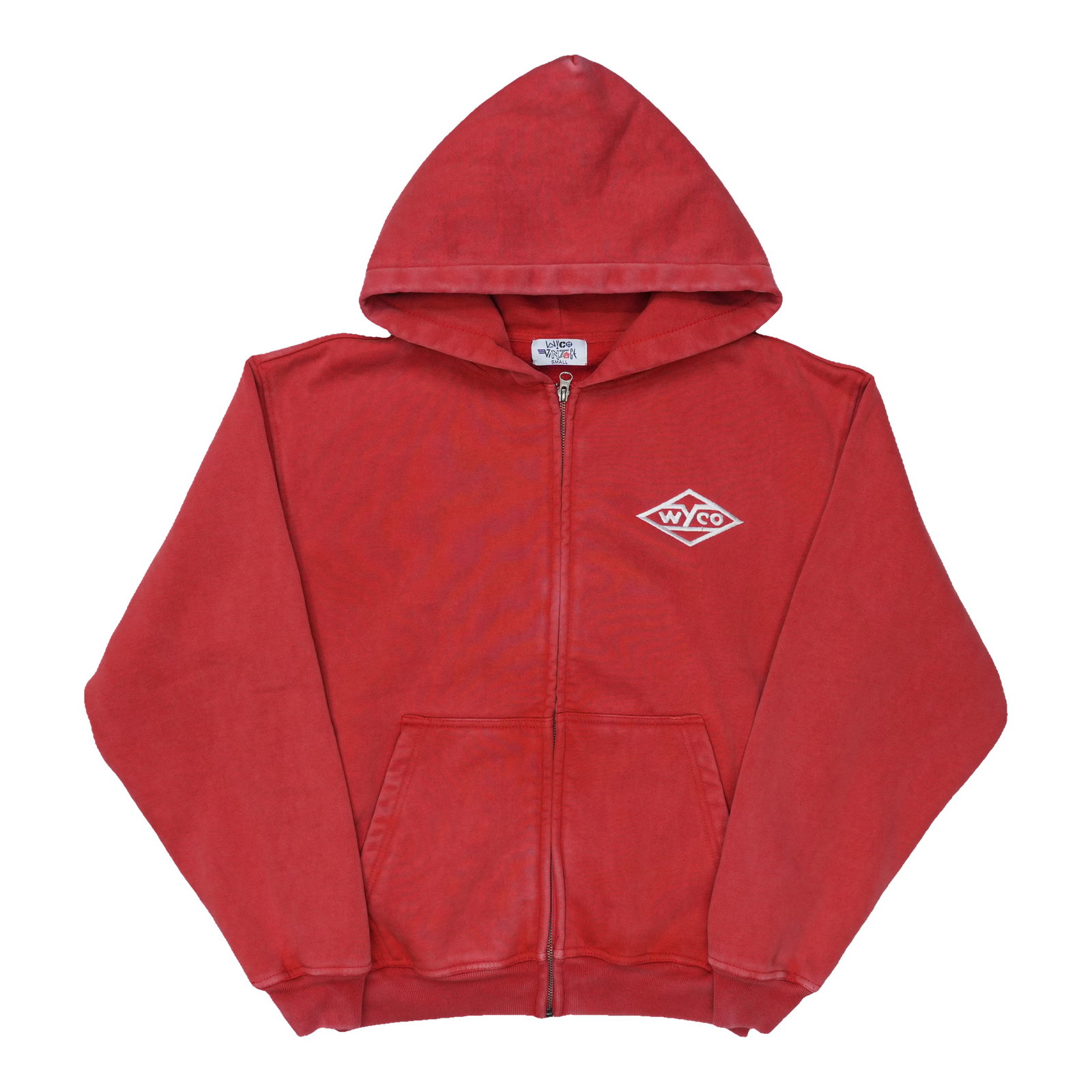 Vintage Red Zip Up Hoodie Size Medium (1 of 1)