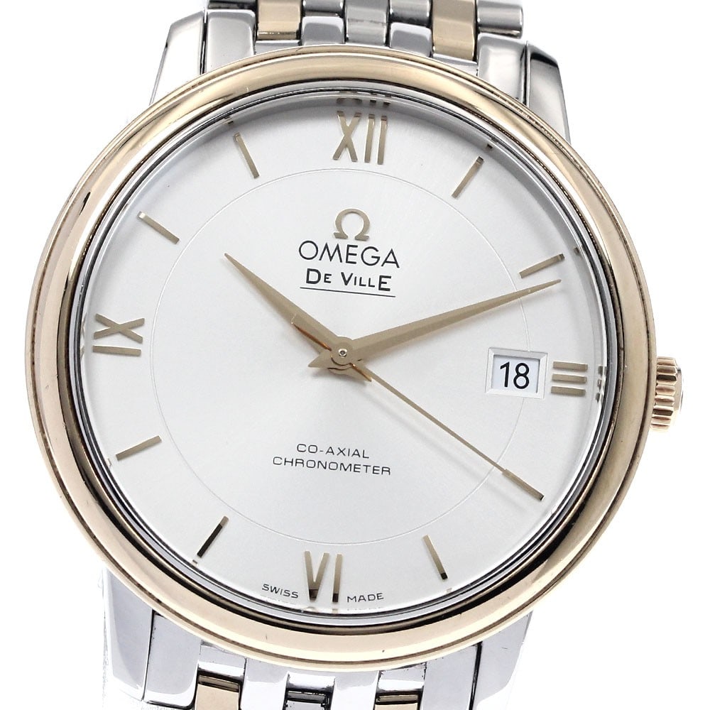 OMEGA De Ville Prestige 424.20.37.20.02.001 Automatic Chronometer Watch: OMEGA De Ville Prestige 424.20.37.20.02.001 Automatic Chronometer Watch Omega De Ville Prestige wristwatch with automatic movement and chronometer designation. This men's watch features a silver dial 