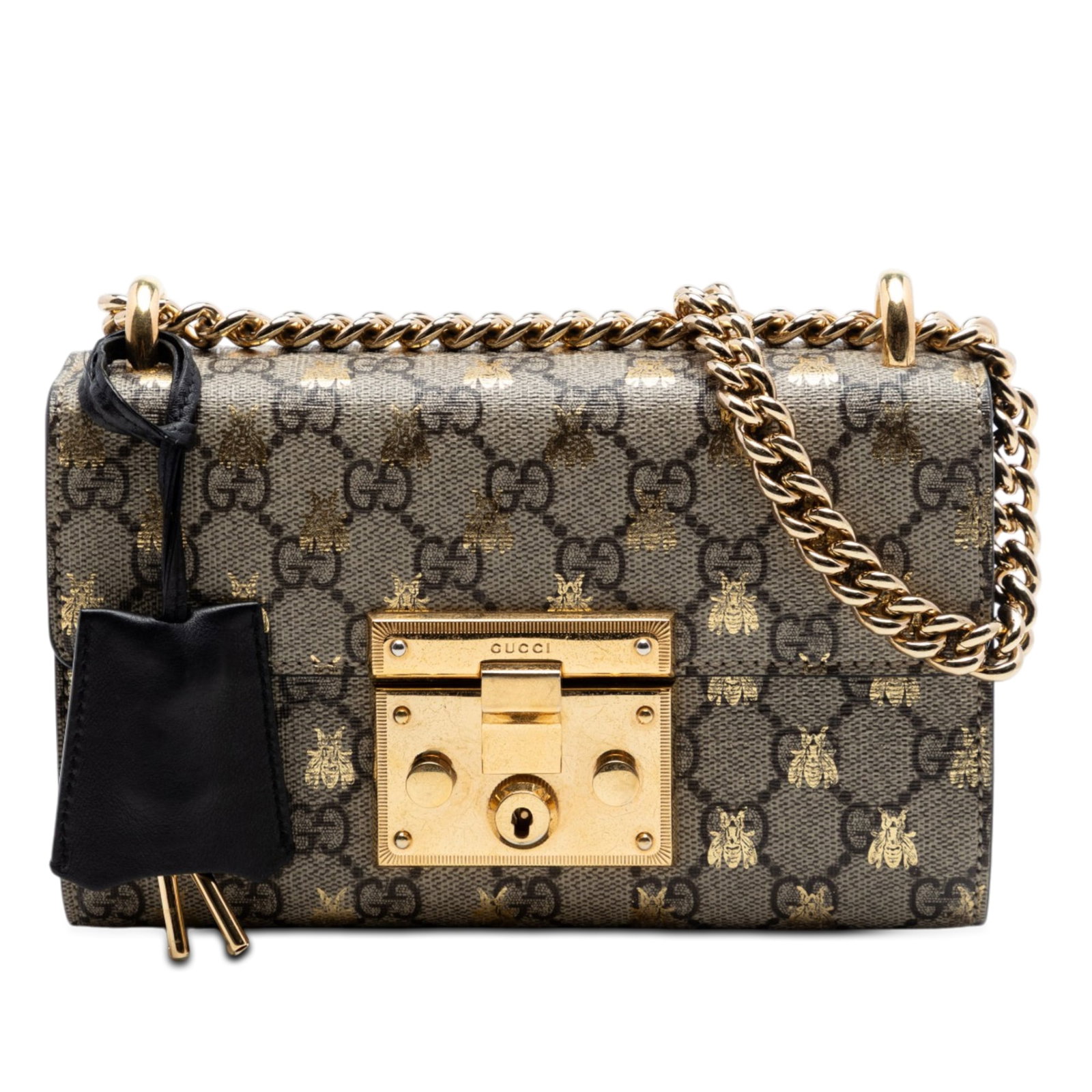 Gucci Padlock Bee Small GG Supreme Crossbody Bag (1 of 6)