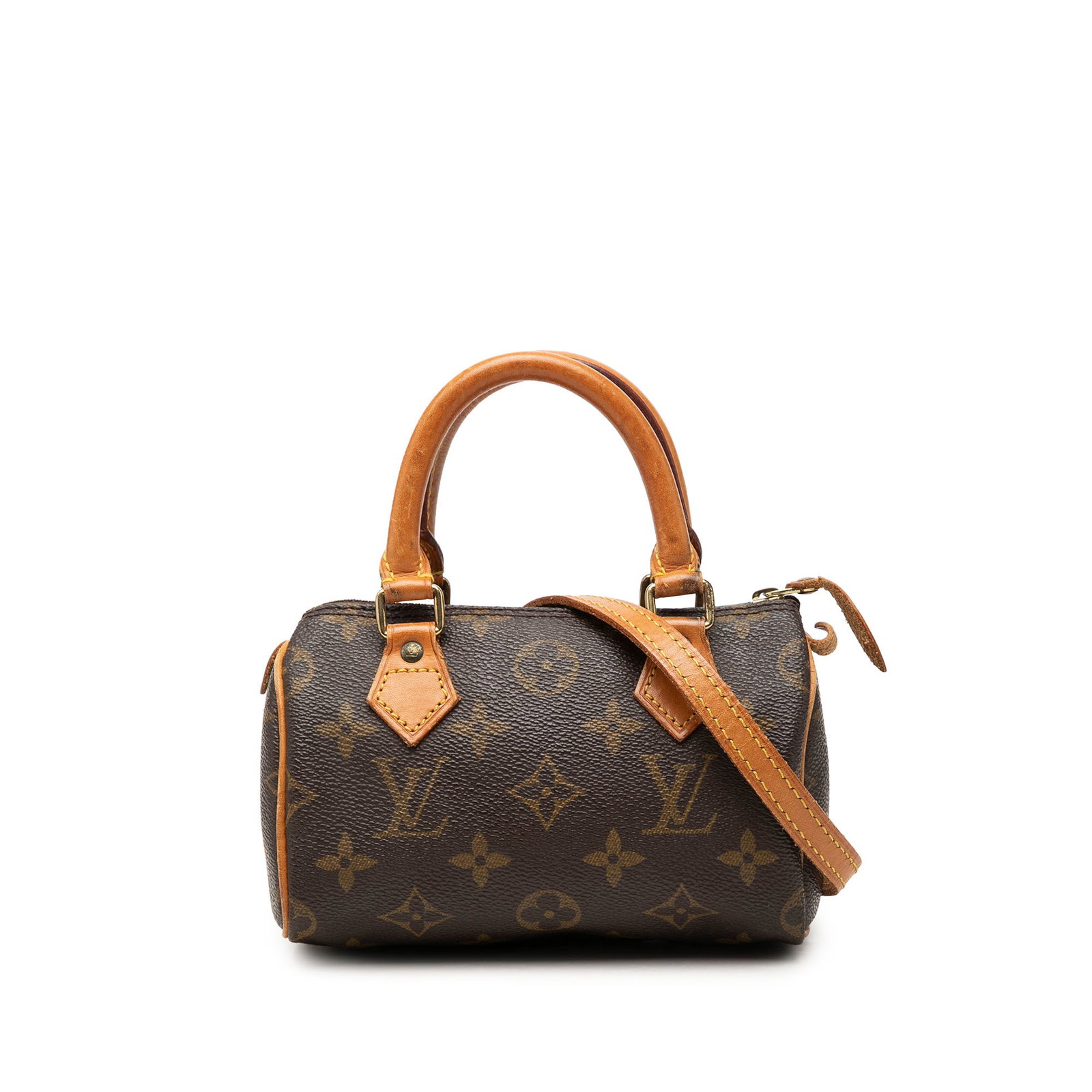 Louis Vuitton Nano Speedy Bandouliere Monogram Canvas Handbag: Louis Vuitton Nano Speedy Bandouliere Monogram Canvas Handbag Compact and iconic, this Louis Vuitton Monogram Nano Speedy Bandouliere is crafted with a monogram canvas body and features rolled handles