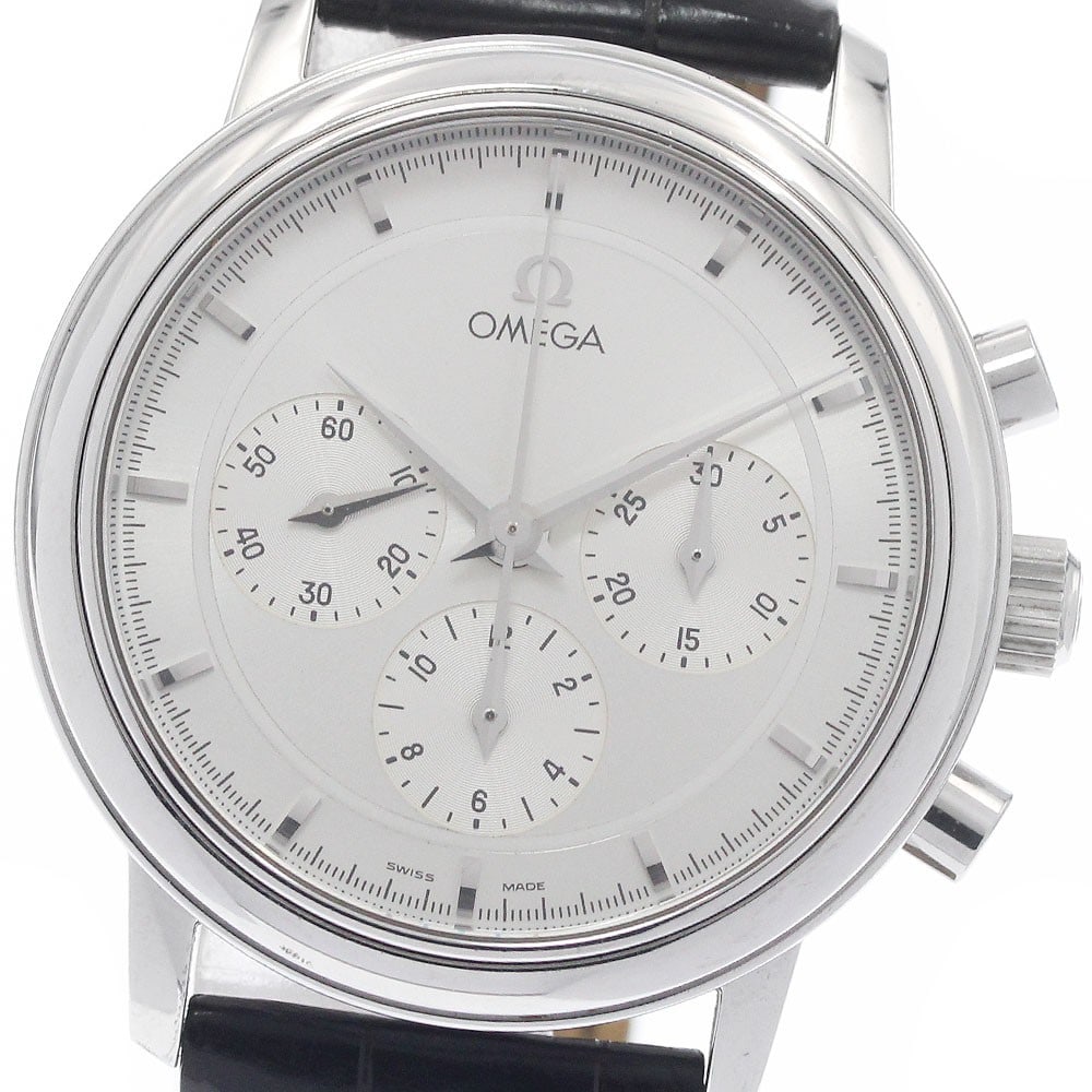 Omega De Ville 4840.31 Mens Manual Wind Chronograph Wristwatch: Omega De Ville 4840.31 Mens Manual Wind Chronograph Wristwatch OMEGA De Ville chronograph men's wristwatch with manual winding movement. This watch features a silver dial with small seconds and chrono