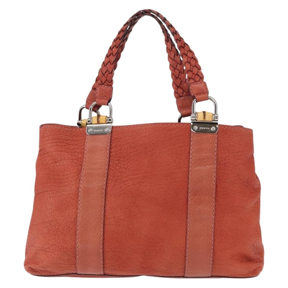 Gucci Vintage Bamboo Handle Handbag Red Leather Italy: Gucci Vintage Bamboo Handle Handbag Red Leather Italy This vintage Gucci handbag features a distinctive bamboo handle and is crafted from red leather. Designed for women, it offers classic style with 