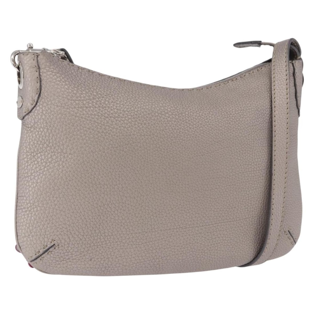 FENDI Celeria Silver Leather Womens Shoulder Bag Made in Italy: FENDI Celeria Silver Leather Womens Shoulder Bag Made in Italy Fendi Celeria shoulder bag in silver leather with an adjustable shoulder strap. Made in Italy, this women's bag has a slim profile and in