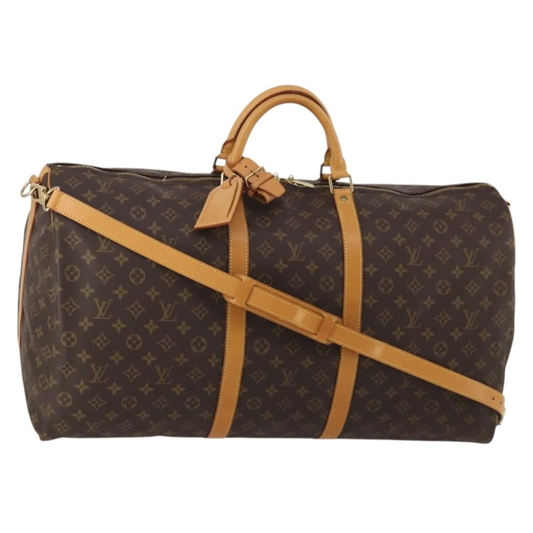 Louis Vuitton M41412 Keepall Bandouliere 60 Monogram Boston Bag: Louis Vuitton M41412 Keepall Bandouliere 60 Monogram Boston Bag Louis Vuitton Keepall Bandouliere 60 Boston bag in Monogram canvas, made in France. This travel bag includes a name tag, poignee, and sh