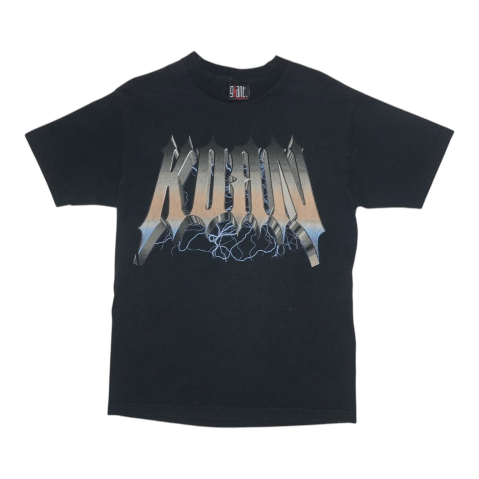 Vintage 1990s Korn T Shirt Black Cotton Large (1 of 4)