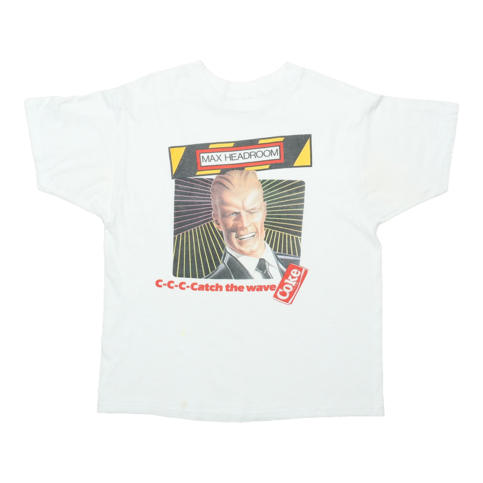 Vintage 1980s Coca-Cola Max Headroom Catch The Wave T-Shirt (1 of 3)