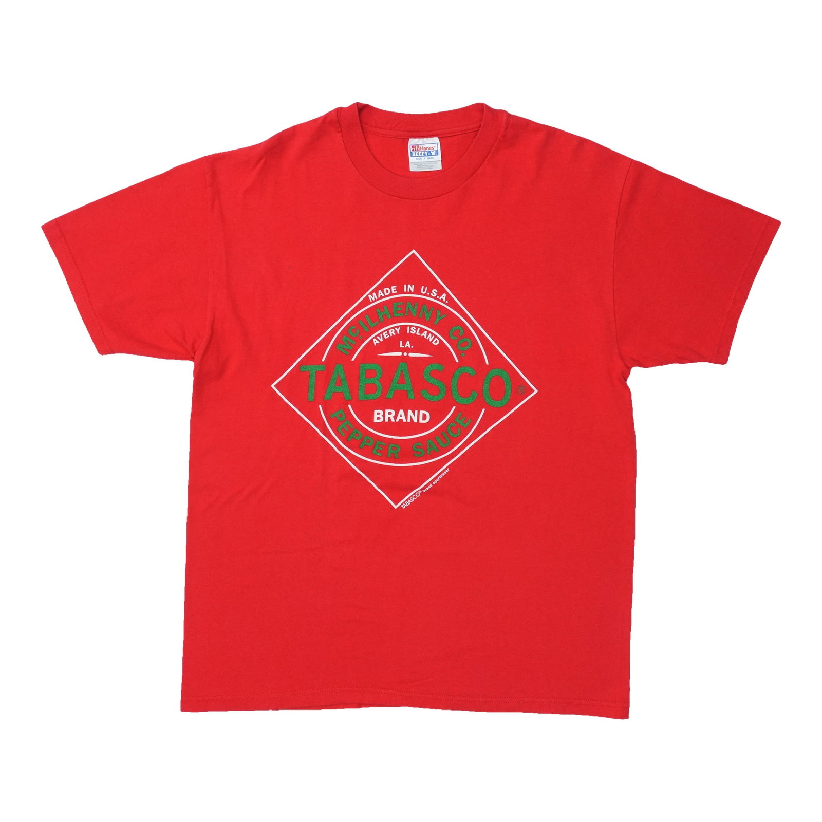 Vintage 1990s Tabasco Sauce T Shirt Red Large Cotton (1 of 4)