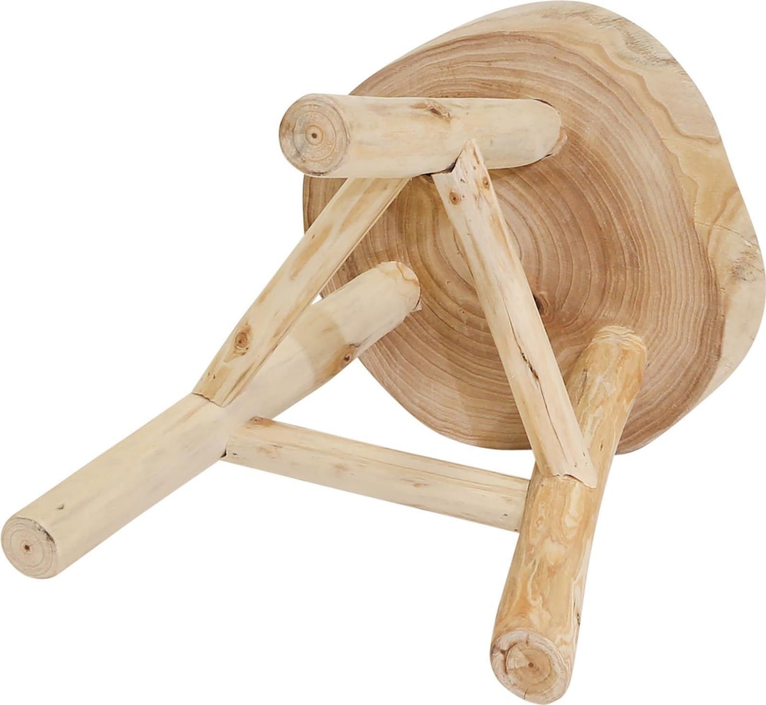 Sagebrook Ivory Natural Paulownia Wood Accent Stool: Sagebrook Ivory Natural Paulownia Wood Accent Stool This elegant farmhouse-style wood accent stool is crafted from durable Paulownia wood and features a charming natural ivory finish. Perfect for addi