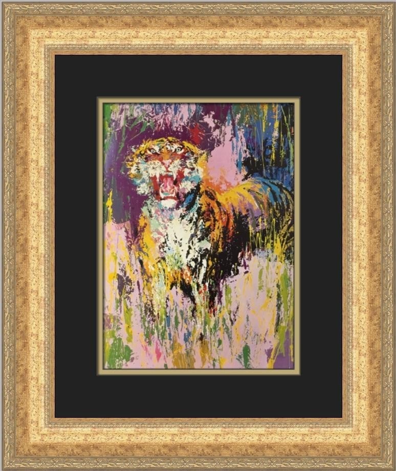 Framed Leroy Neiman Bengal Tiger Open Edition Lithograph Print (1 of 2)