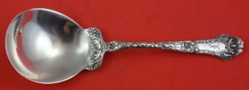 Gorham Poppy Sterling Silver Berry Spoon 8 7/8 Inch Fancy Shoulders: Gorham Poppy Sterling Silver Berry Spoon 8 7/8 Inch Fancy Shoulders This exquisite berry spoon is crafted by Gorham in the elegant Poppy pattern. Made of high-quality sterling silver, this server feat