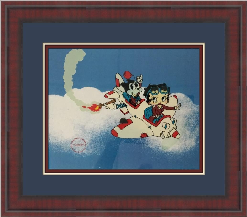 Betty Boop Plane Krazy Limited Edition Sericel Custom Framed 1991 (1 of 4)
