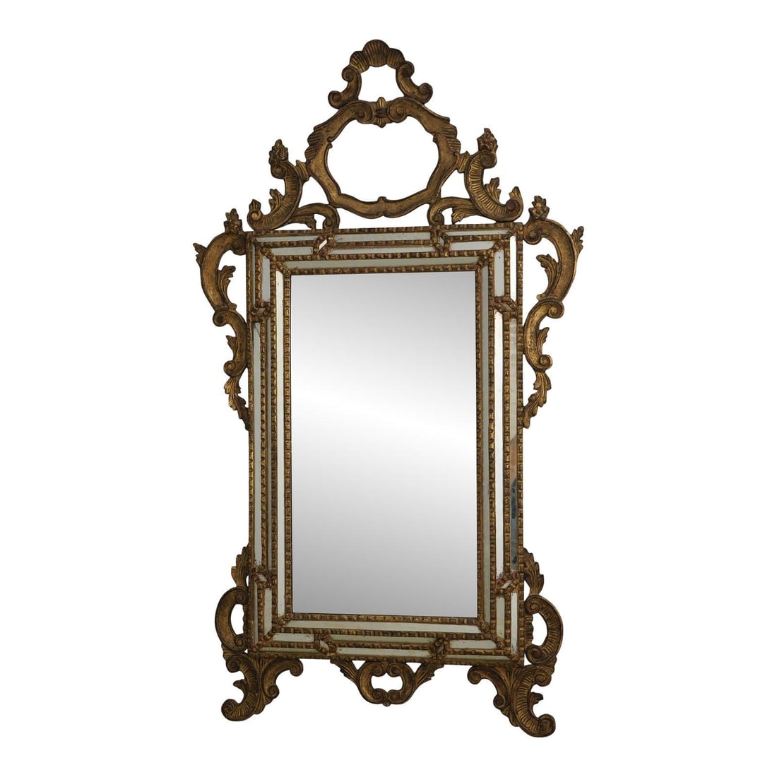 Venetian Style Giltwood Wall Mirror 32w x 3d x 52h (1 of 10)