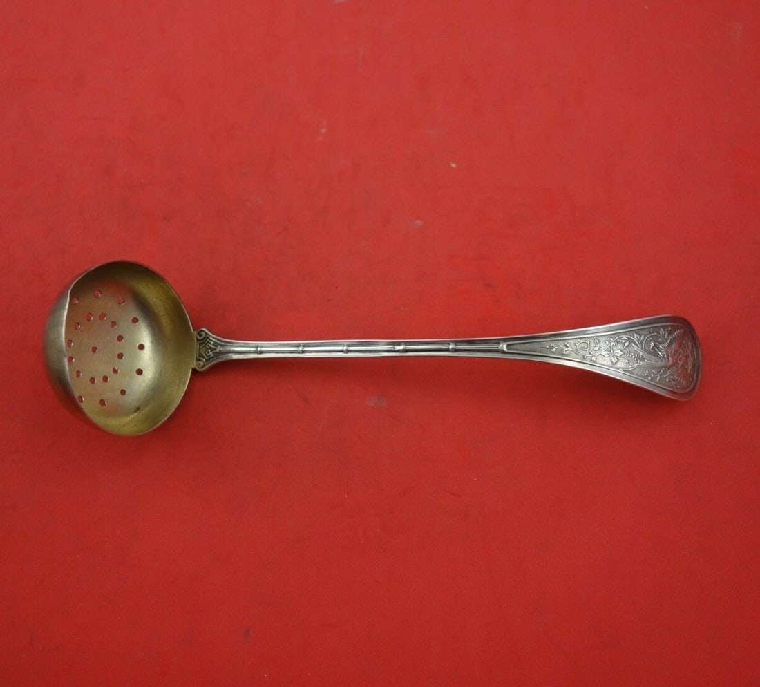 Wendt Bird Pattern Sterling Silver Sugar Sifter Ladle Gold Washed 6 3/4 Inch: Wendt Bird Pattern Sterling Silver Sugar Sifter Ladle Gold Washed 6 3/4 Inch This exquisite sugar sifter ladle features a beautiful multi-motif pattern known as "Bird" by Wendt. Crafted from sterling 