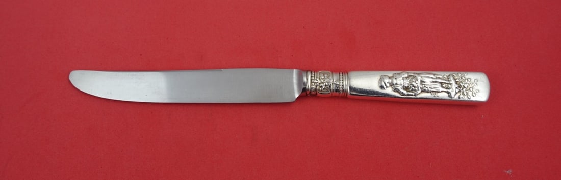 Gorham Fontainebleau sterling silver hollow handle knife 8 1/2 new French: Gorham Fontainebleau sterling silver hollow handle knife 8 1/2 new French Fontainebleau by Gorham regular knife in sterling silver with a hollow handle and stainless New French blade. This pre-owned p