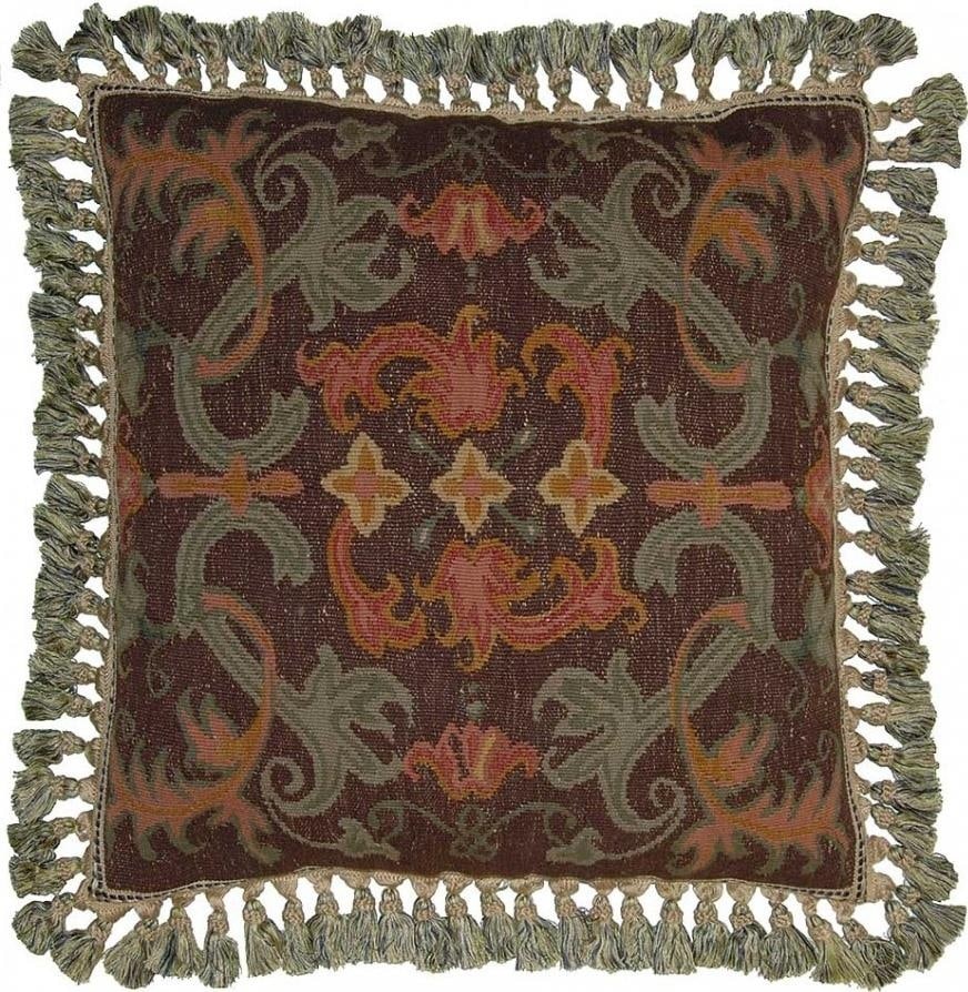 Provence Home 22x22 Aubusson Style Hand-Dyed Velvet Pillow: Provence Home 22x22 Aubusson Style Hand-Dyed Velvet Pillow This exquisite hand-dyed velvet throw pillow combines elegance and comfort, making it a perfect accent for any room. Crafted in the Aubusson 