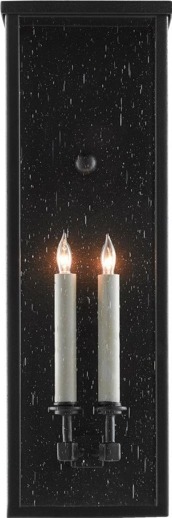 Currey Tanzy Outdoor Wall Sconce Midnight Finish UL-Listed Weather Resistant (1 of 3)