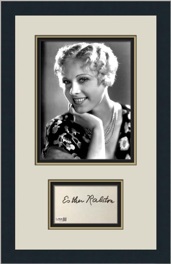 Custom Framed Esther Ralston Cut Signature Display JSA Certified (1 of 5)