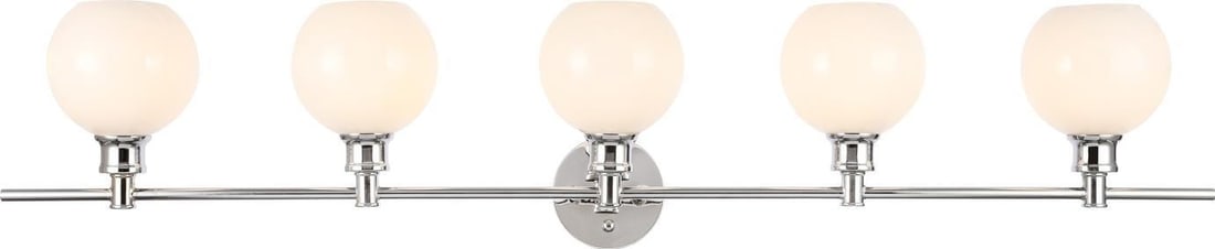 Elegant Lighting Collier Chrome Frosted White Wall Lamp 5 Bulb (1 of 1)