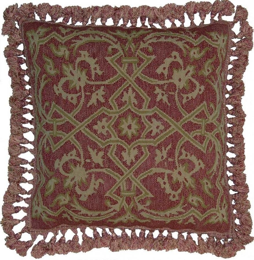 Provence Home Handmade Velvet Pillow 22x22 Aubusson Style: Provence Home Handmade Velvet Pillow 22x22 Aubusson Style Introducing a beautifully crafted handmade velvet throw pillow, measuring 22 inches by 22 inches. This exquisite pillow features a unique hand