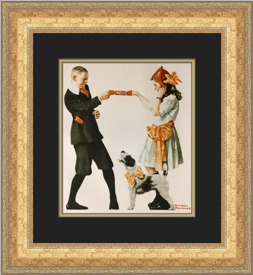 Norman Rockwell Party Games Custom Framed Art Print 1979: Norman Rockwell Party Games Custom Framed Art Print 1979 This stunning custom framed print titled "Party Games" by renowned artist Norman Rockwell captures a delightful scene of social interaction. Pr