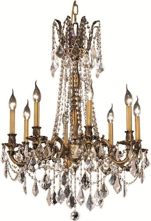 Rosalia 8-Light Bowl Chandelier Crystal Clear French Gold Austrian Empire Style: Rosalia 8-Light Bowl Chandelier Crystal Clear French Gold Austrian Empire Style Illuminate your space with the Rosalia 8-Light Vintage Style Chandelier, designed in a stunning Austrian Empire style. T