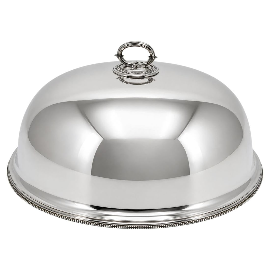 Victorian silver plate meat cover by Elkington Co England 1880: Victorian silver plate meat cover by Elkington Co England 1880 A substantial late Victorian silver-plated food dome or meat cover by Elkington & Co., dated 1880. This serving piece features a polished