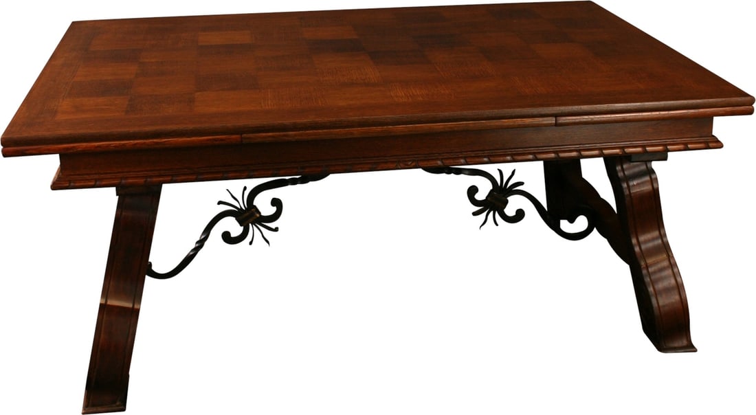 Vintage Extendable Oak Dining Table Renaissance Style France (1 of 7)