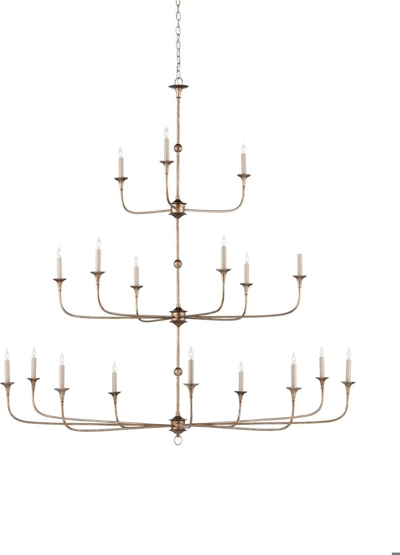 Currey Nottaway Grande Bronze Chandelier 18 Bulbs Dimmable 63.5H (1 of 7)