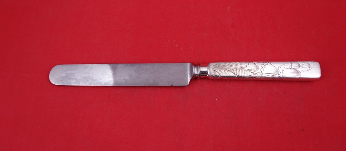 Gorham Knickerbocker Etched Sterling Silver 10in Dinner Knife (1 of 2)
