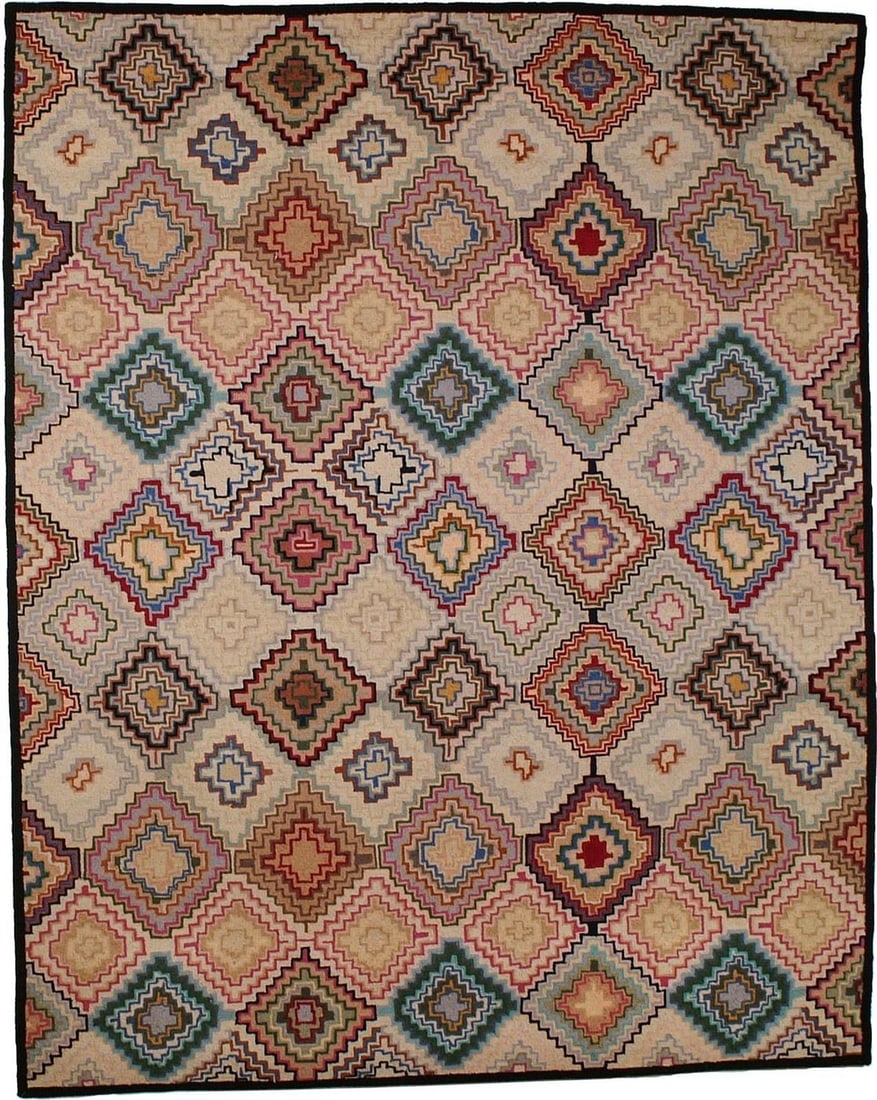 19th Century New England Multi-Color Navajo Style Wool Rug 4x6: 19th Century New England Multi-Color Navajo Style Wool Rug 4x6 Discover the beauty of this exquisite 19th-century New England Navajo rug, designed to bring a touch of vintage elegance to your space. W