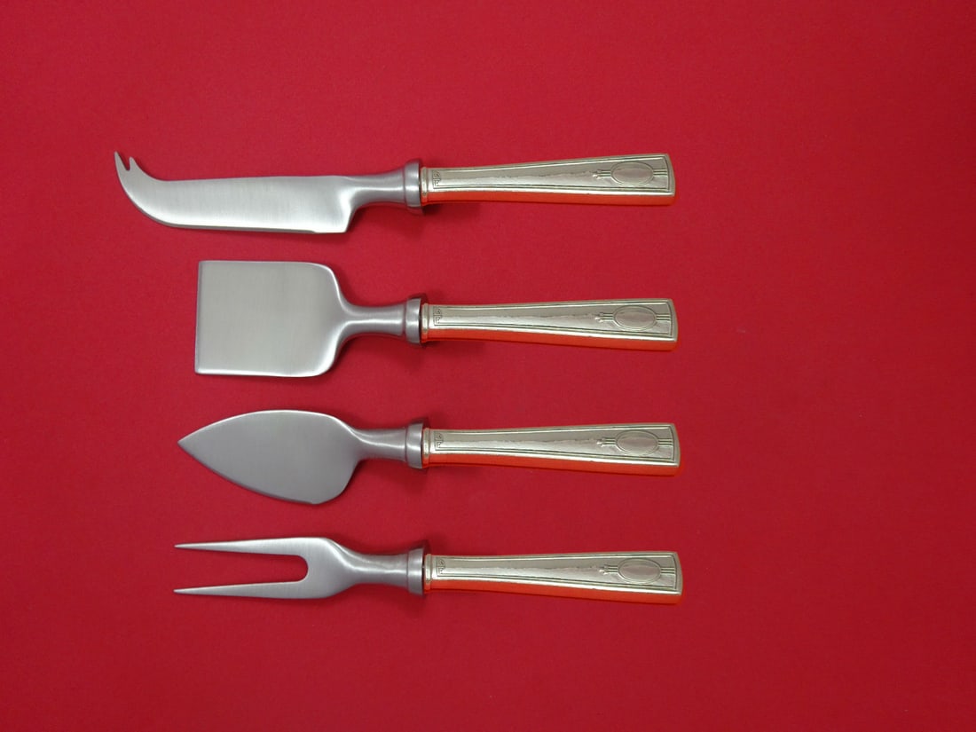 4 Piece Sterling Silver Cheese Hostess Set Wallace Carthage HHWS (1 of 1)