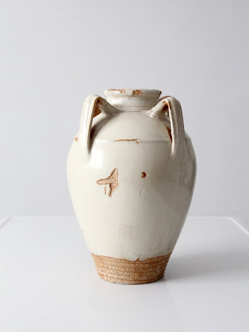Handmade Studio Pottery Amphora Vase with 4 Loop Handles (1 of 18)