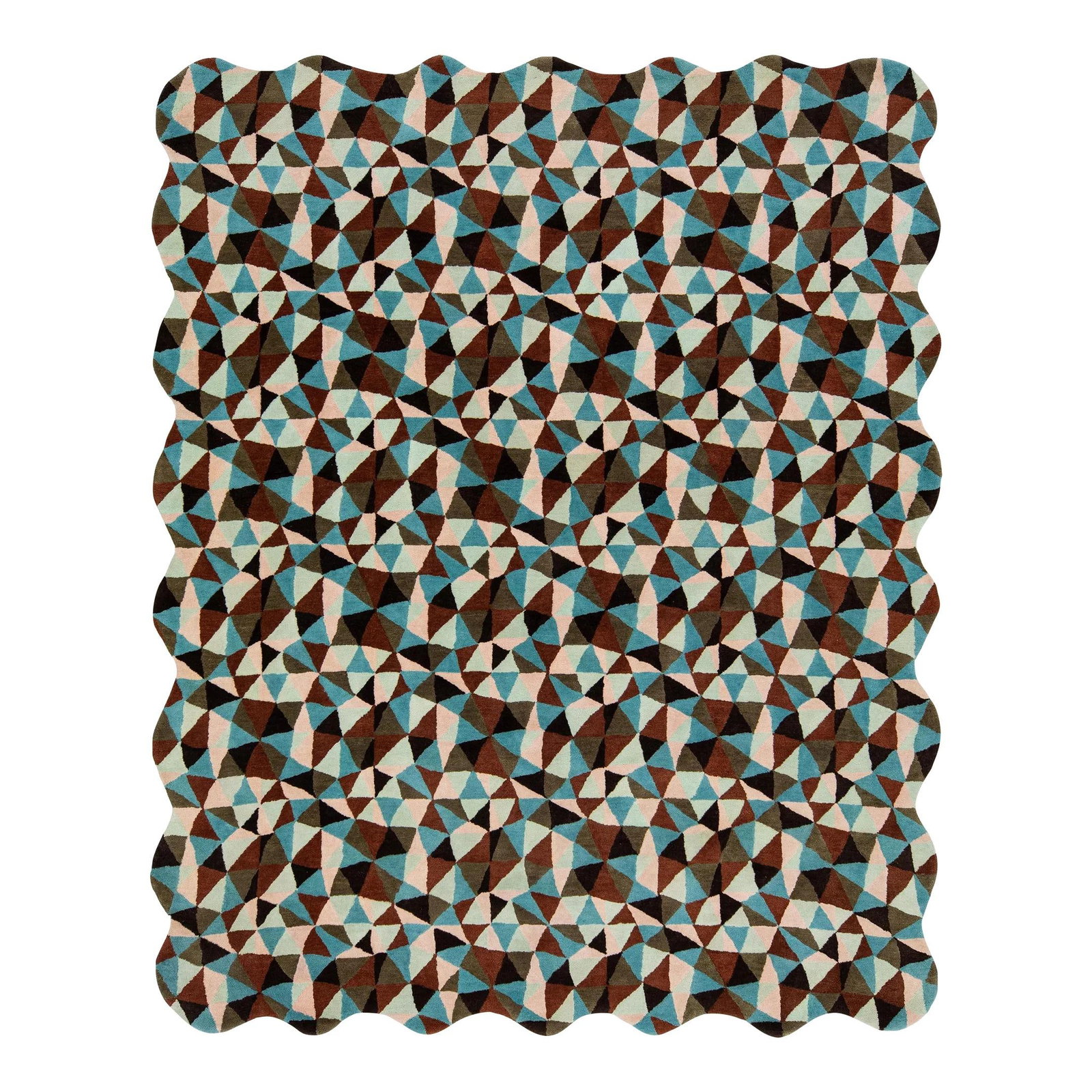 Mosaico Hand-Tufted Wool Rug 8' x 10' Multicolor Design (1 of 10)