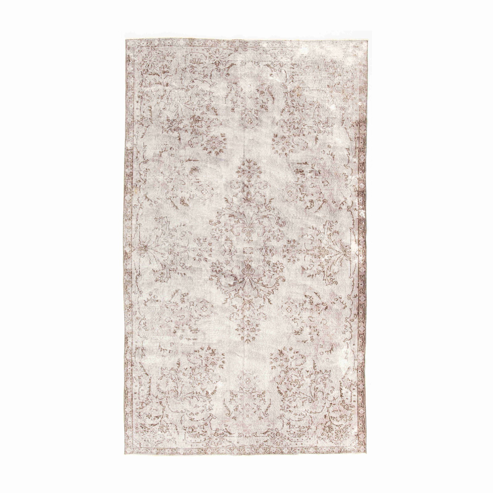 Authentic Vintage Handmade Wool On Cotton Carpet 68 x 117: Authentic Vintage Handmade Wool On Cotton Carpet 68 x 117 This authentic handmade vintage carpet features a luxurious combination of wool on cotton, showcasing exquisite craftsmanship. The double