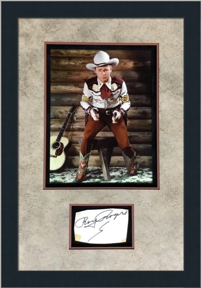 Roy Rogers Signed Cut Signature Custom Framed Beckett Authentic (1 of 8)