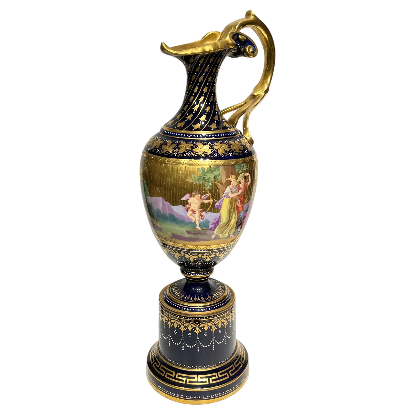 Late 19th Century Austrian Porcelain Ewer on Stand Royal Vienna Style (1 of 18)