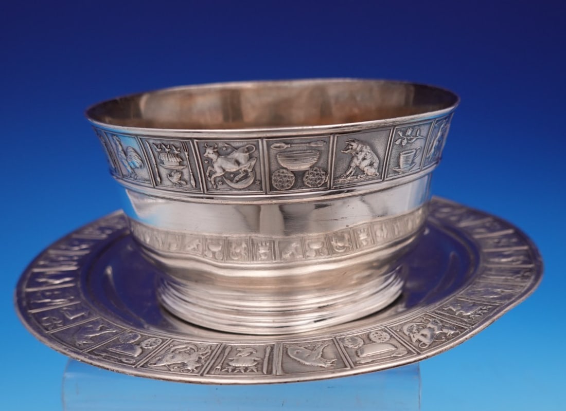 2pc Gorham Nursery Rhyme sterling silver child's plate and bowl set (1 of 16)