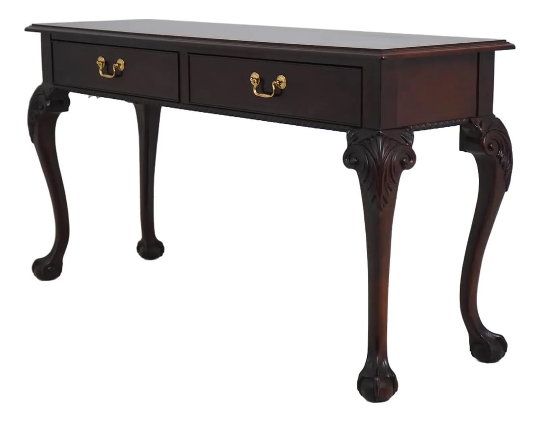 Chippendale Style Mahogany Console Table by Thomasville 54w x 17d x 28.5h (1 of 10)