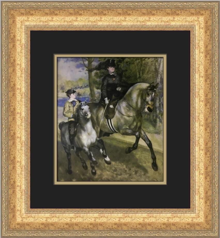 Pierre-Auguste Renoir A Morning Ride Framed Print 1987: Pierre-Auguste Renoir A Morning Ride Framed Print 1987 Experience the beauty of Pierre-Auguste Renoir's "A Morning Ride in the Bois de Boulogne" with this stunning custom framed print. Measuring 18 in
