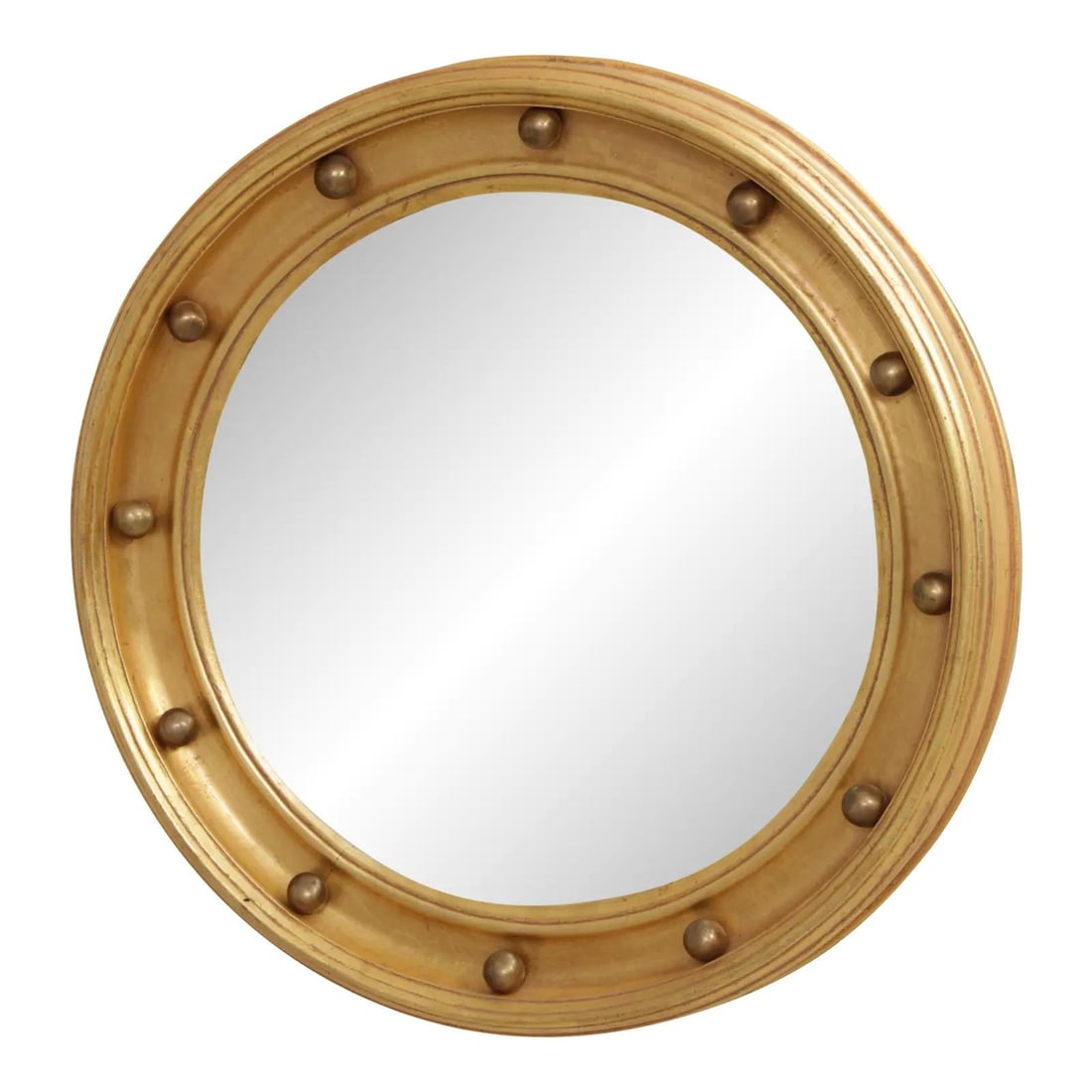 Round Bullseye Convex Wall Mirror in Gold Finish 18.5 (1 of 10)