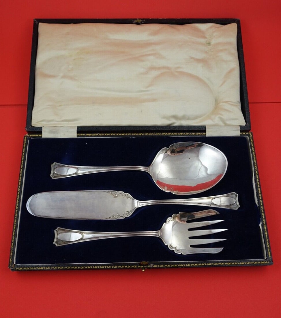 Mirror Philip Ashbury Silverplate 3-Piece Dessert Set in Fitted Box (1 of 6)
