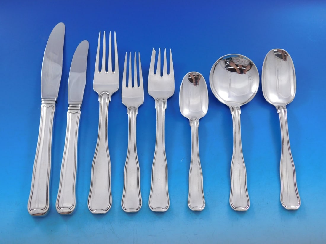 102 Piece Sterling Flatware Service for 12 Georg Jensen Old Danish (1 of 14)